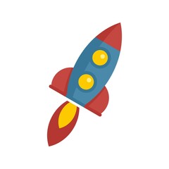 Poster - power rocket innovation icon flat isolated vector