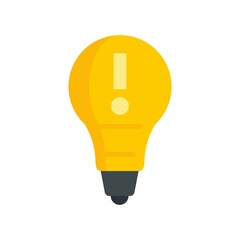Poster - Modern bulb idea icon flat isolated vector