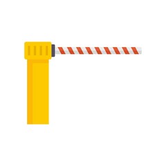 Poster - Control barrier icon flat isolated vector