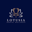 lotusia dental wellness, abstract lotus and tooth vector