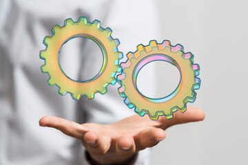 Poster - Cogs and gear wheel mechanisms..