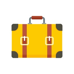 Poster - travel suitcase icon flat isolated vector