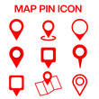 © Harry - set of map pin.  Location sign. Map marker pointer icon set. Modern map markers. Location icon. Flat style.