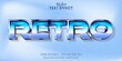 © DesignVectX - Retro text, 80s grain gradient color style editable text effect