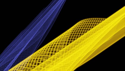 Poster - Abstract 3d mesh wave background. Futuristic technology style. Elegant background for business presentations.