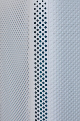 Wall Mural - White perforated grid, seamless grid pattern or background.