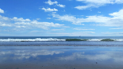 blue sky beach, beautiful seascape