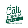 © JohnyBlack - California Republic. California Typography Design Template. Vector and Illustration.
