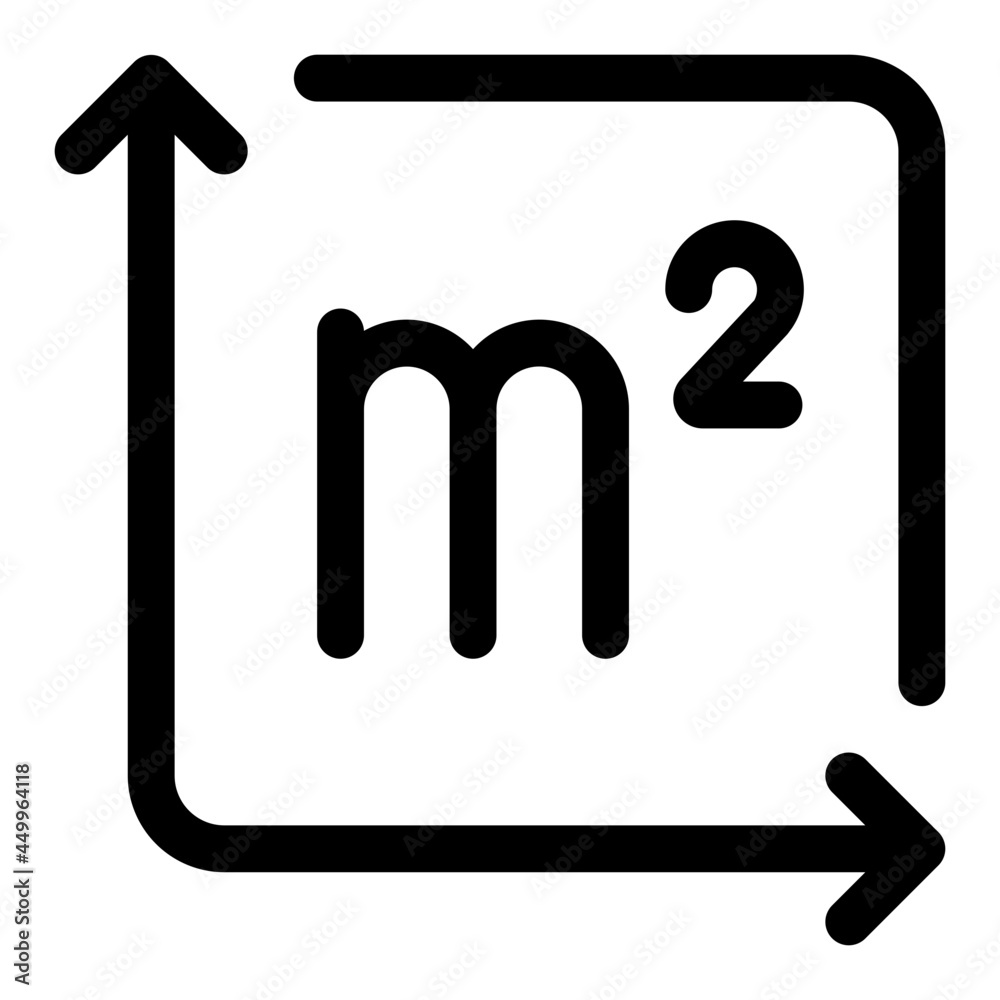 area m2 glyph icon Stock Vector | Adobe Stock, image size:1000x1000