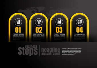 Wall Mural - infographics business, process chart design template for presentation, abstract timeline elements.