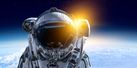 Fototapete - Exploring outer space. Mixed media