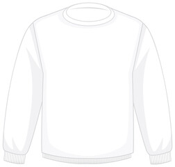 Poster - Front of basic white long sleeves isolated