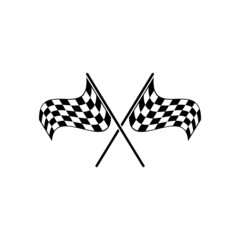 Racing flag icon design illustration template