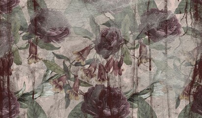 grunge floral texture background 