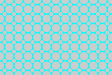 Small Gray Circle Polka Dots Tiled On Cyan Background, Pastel Seamless Wallpaper, For Fabric And Printed Products.