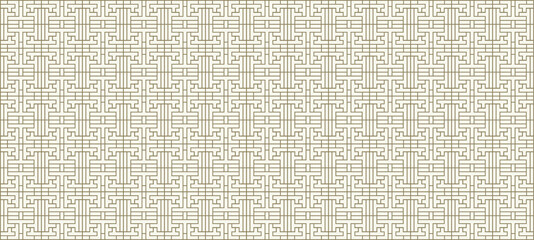 Vector Seamless Traditional Korean Pattern, Background Template, Traditional Geometric Ornament.
