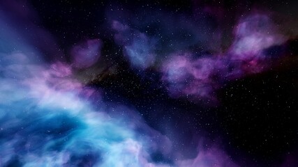 Wall Mural - red-violet nebula in outer space, horsehead nebula, unusual colorful nebula in a distant galaxy, red