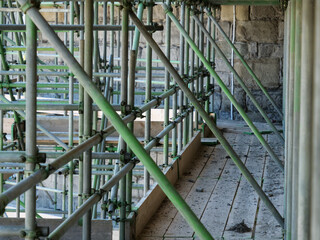 Canvas Print - Abandoned construction site view