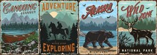 Summer Adventure Colorful Vintage Posters
