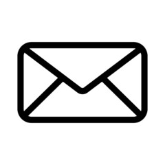 Poster - Message envelope line icon isolated on white background Vector for apps and websites. Mail message signs set. Editable Stroke. Vector