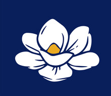 The New Magnolia. The Symbol Of The State Of Mississippi. Vector Illustration