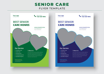 Senior care Flyer template, Best Senior care Home Flyer