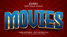 Editable Text Effect, Movies Text On Headline Gaming Style Effect