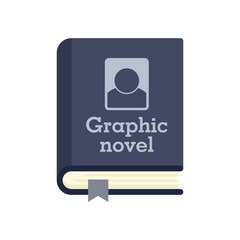 Poster - graphic novel book icon flat isolated vector