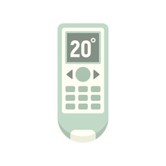 Poster - conditioner remote control icon flat isolated vector