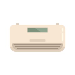 Poster - Air climate control icon flat isolated vector