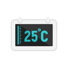 Poster - digital tablet temperature control icon flat isolated vector