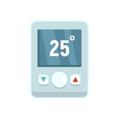 Poster - wall climate remote control icon flat isolated vector