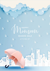 Wall Mural - Monsoon season banner sale