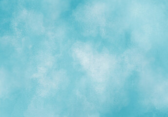 Wall Mural - watercolor illustration art abstract blue color texture background, clouds and sky pattern. watercol