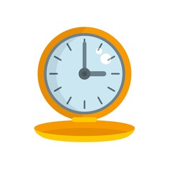 Poster - Gold portable watch repair icon flat isolated vector