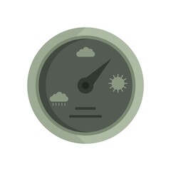 Wall Mural - Barometer icon flat isolated vector