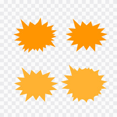 Wall Mural - Set of vector starburst, sunburst badges. Starburst isolated icons set