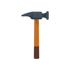 Wall Mural - Shoe repair hammer icon flat isolated vector