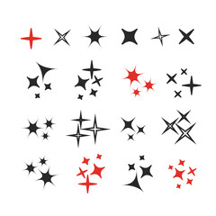 Wall Mural - sparkles, glowing light effect stars and bursts. bright firework, decoration twinkle, shiny flash