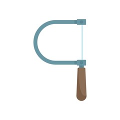 Poster - steel coping saw icon flat isolated vector