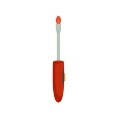 Poster - Gasoline fire tool icon flat isolated vector