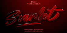 Scarlet Text, Minimalistic And Calligraphic Style Editable Text Effect