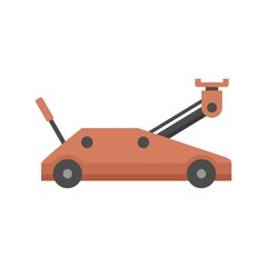 Poster - Wheels jack-screw icon flat isolated vector