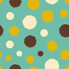 Poster - Colorful dots vector seamless repeat pattern print background