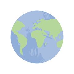 Wall Mural - world map globe