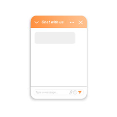 Wall Mural - Mobile messenger app interface. Chatbot window design. Life chat customer service form. Virtual assistant bot template. Vector illustration.