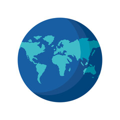 Wall Mural - world map continents