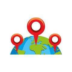 Wall Mural - half world map