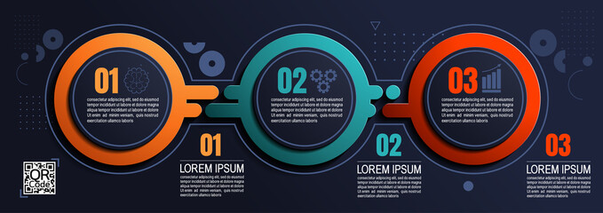 Wall Mural - infographics business, process chart design template for presentation, abstract timeline elements.