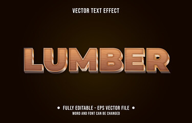 Wall Mural - editable text effect gradient wood style
